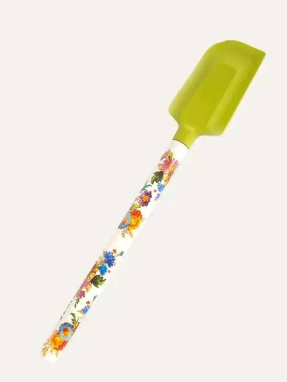 MacKenzie‑Childs White Flower Market Spatula – Silicone & Enameled Handle - NEW